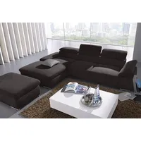sit&more Eckcouch Kunstleder 2-Sitzer Schwarz