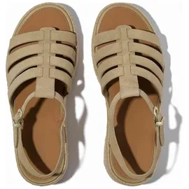 FitFlop PLATFFORMS ESPADR. SUEDE FISHERMAN WEDGE Sandalette Braun 40