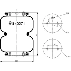FEBI BILSTEIN Federbalg, Luftfederung 40271 550031224