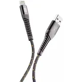 Cellular Line Cellularline USB-Kabel 1.20 m Schwarz Kordel-Ummantelung 39342