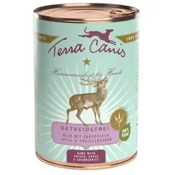 Terra Canis Getreidefrei Adult 6x400g Wild mit Kartoffeln, Apfel & Preiselbeeren