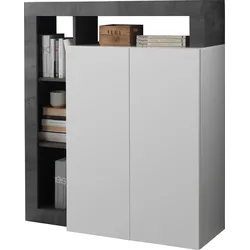 Highboard INOSIGN "Hamburg", grau (weiß, ossido), B:108cm H:126cm T:42cm, Sideboards, Breite 108 cm