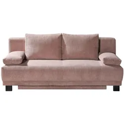 Schlafsofa aus Cord Luna , rosa/pink , Maße (cm): B: 200 H: 89 T: 96