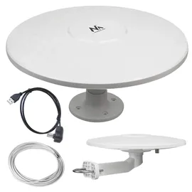 MacleanBrackets Maclean MCTV-947 Omnidirektionale Antenne Multidirektionale Außenantenne Aktive Fernseher-Antenne DVB-T/T2 H.265 HEVC (Camper - USB)
