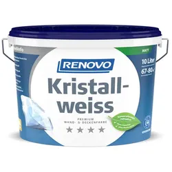 RENOVO Wand- und Deckenfarbe »Kristallweiss«, matt, 10l