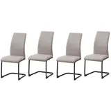 Hti-Living Schwingstuhl PU cappuccino 4er Set