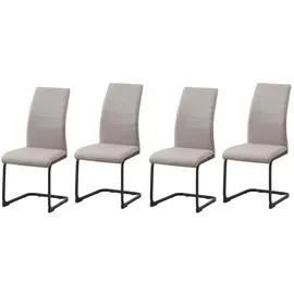 Hti-Living Schwingstuhl PU cappuccino 4er Set