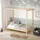 ML-Design Kinderbett Fußballtor 70 x 140 cm Kiefer naturbelassen beige
