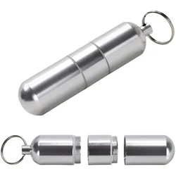 Tresor Schlüsselanhänger - Aluminium - wasserdicht - 3teilig - 100(80) x 20mm