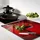 Tulup Spritzschutz Herdabdeckplatte 60 cm x 52 cm rot