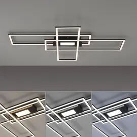 just light. LED-Deckenleuchte Asmin Alu, Eisen, Stahl & Metall Schwarz