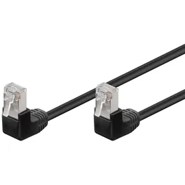 goobay 96077 CAT 5e Patchkabel 2x 90° gewinkelt, F/UTP, Schwarz