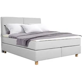 Home Affaire Boxspringbett »Nele« inkl. Topper im schlichtem Design grau
