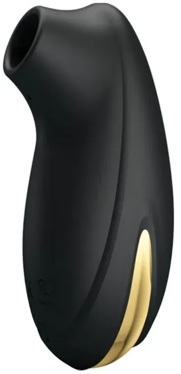 PRETTY LOVE - SCHWARZES WIEDERAUFLADBARES LUXUS-SAUG-MASSAGER
