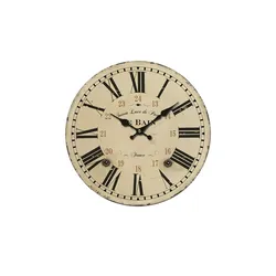 Wanduhr  Kensington II , beige , MDF Ø: 34