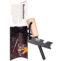 BUSCHFEUER Feuerstahl Outdoor Bushcraft - Feuerstein Feueranzünder für Survival 8mm hochwertiges Magnesium für exzellenten Funkenflug
