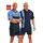 LE JOGGER le jogger® Pyjama, (Packung, 4 tlg., 2 Stück), kurzer Schlafanzug mit V-Auschnitt le jogger® marine-blau | Gr. (S)