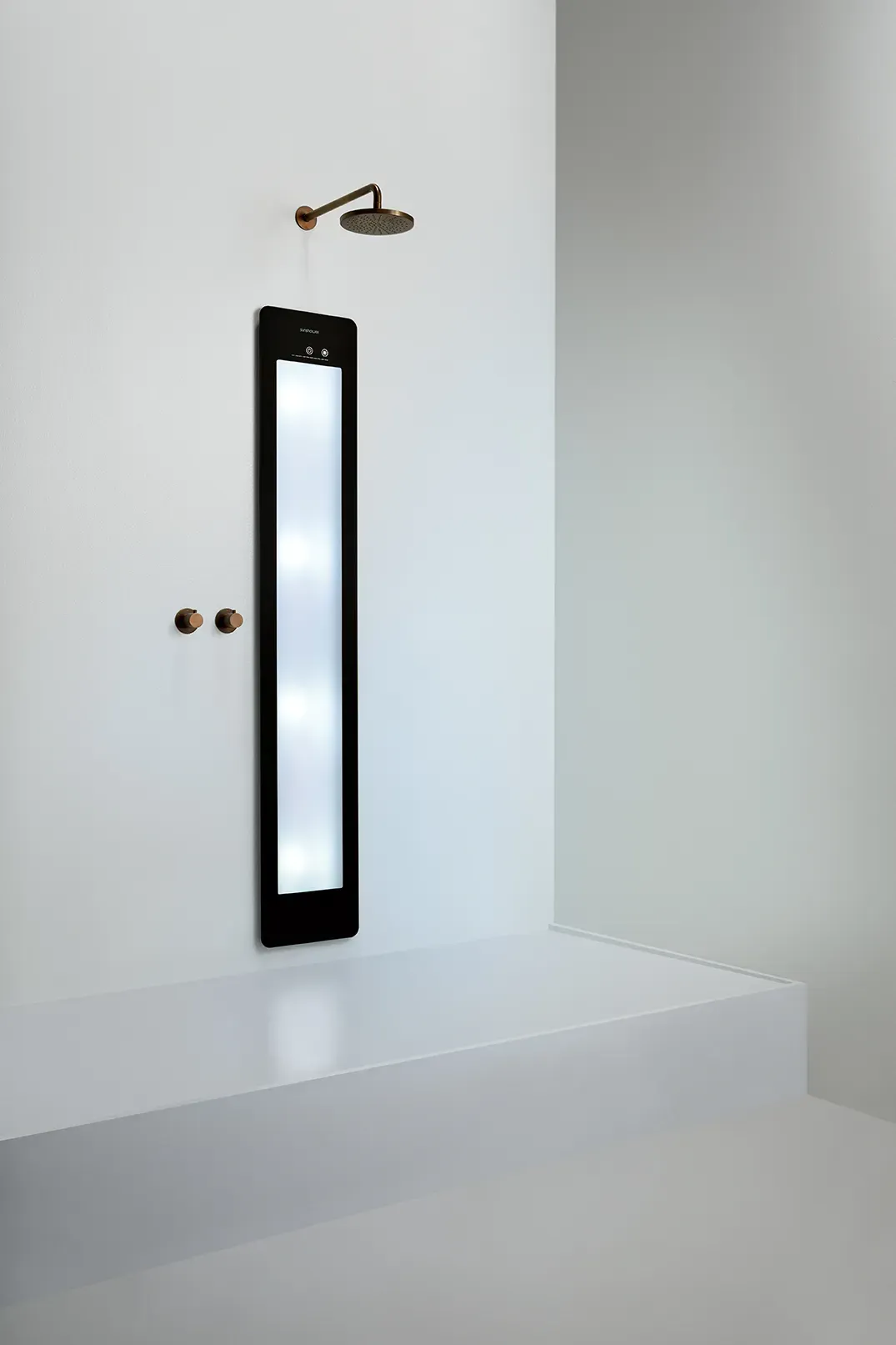 Sunshower Round Line Plus/L Infrarot und UV-Stahler für Dusche - schwarz