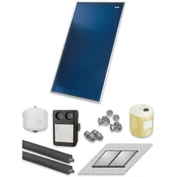 Kollektoren-Set CFK-1 ohne Speicher, WOLF, Aufdach, Solarmodul SM1-2, 6 Sonnenkollektoren