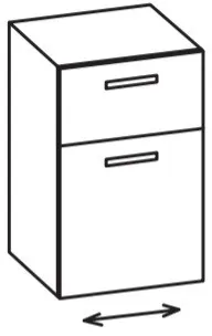 Artiqua 400 Variabler Midischrank, Oxid Dunkelgrau quer, 400-MVT-2-44-R-7184-723 400-MVT-2-44-R-7184-723