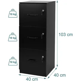 Relaxdays Aktenschrank 4700 x 1350 x 40 Schwarz