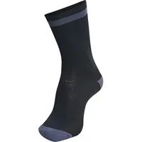 hummel Unisex Elite Indoor Low Socken, BLACK/ASPHALT, 46 EU