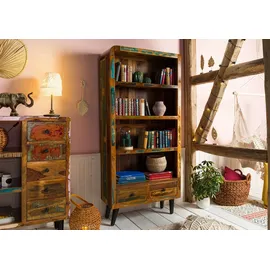 Massivmoebel24 Bücherregal 90 x 35 x 180 cm Mehrfarbig