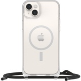 Otterbox React Necklace Hülle mit MagSafe für iPhone 14 Plus, ultraschlanke, schützende Hülle mit Verstellbarer und Abnehmbarer Handykette, Getestet nach Militärstandard, Transparent