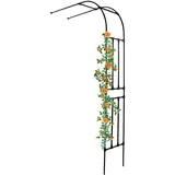 LIYI929GP Metall Rosenbogen Garten Halbbogen Rankhilfe Rankgitter, 240cm Witterungsbeständig Gartenbogen Gartenlaube Stabiler, Halb-rosenbogen Pergola Rankgitter Torbogen Für Kletterpflanzen