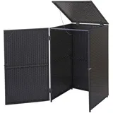 MCW Mülltonnenverkleidung E25 120l Schwarz 110x65x66cm