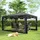 Outsunny Faltpavillon 3,95 x 2,95 m inkl. Seitenteile Schwarz/Mehrfarbig
