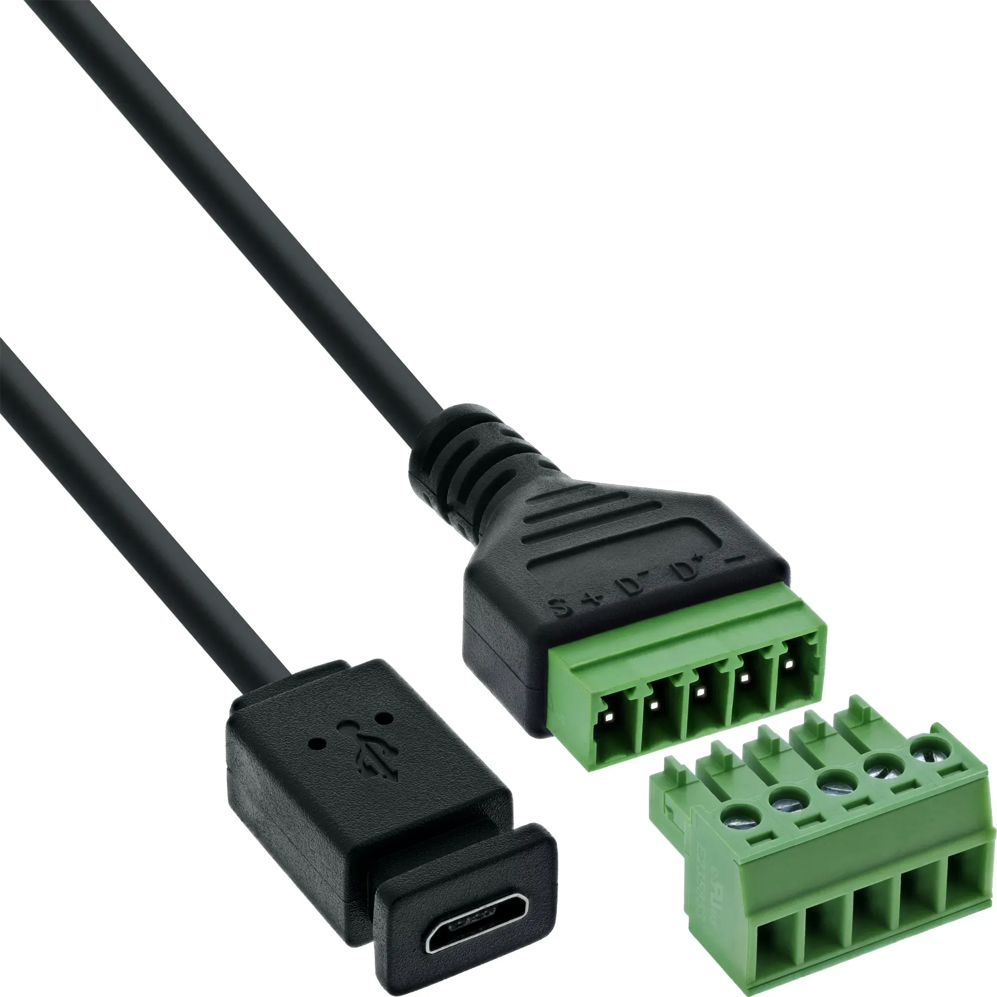 InLine® Mini-USB Buchse an Terminalblock, 5-polig, mit Kabel