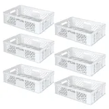 BRB-Lagertechnik Stapelbox 600 x 400 x 150 mm 6-tlg. weiß