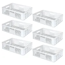 BRB-Lagertechnik Stapelbox 600 x 400 x 150 mm 6-tlg. weiß