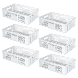 BRB-Lagertechnik Stapelbox 600 x 400 x 150 mm 6-tlg. weiß