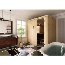 FinnTherm Sauna Cenik Natur 244 cm x 194 cm Wandstärke, 40 mm