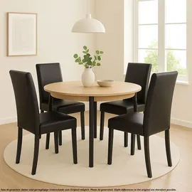 MCW Esszimmerstuhl Littau Leder schwarz