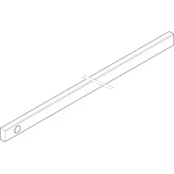 ABN XCUW123K Cu-Schiene 3FB 20x10x698mm waagrecht zwischen Trägerprofil