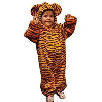 Ikumaal Tiger-Kostüm, Zo13 110-116, für Kind-er, Katzen-Kostüm Wild-Katze Kostüm-e Fasching Karneval Kleinkinder-Karnevalskostüme Kinder-Faschingskostüme
