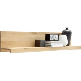 MID.YOU Wandboard Buche, Holz, Kernbuche, massiv, 150x27x22 cm Made in Eu Wohnzimmer, Regale, Wandboards