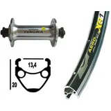 Bikeparts Bike Parts Vorderrad 13-622 Tiagra SSP 32 Loch Exal XR-1 ohne Ösen DD (schwarz / silber)