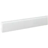 PROVISTON Sockelleiste 16 x 40 x 2000 mm Moderne Fußleiste eckiges Profil Hochwertige Fußleiste Kunststoff Weiß Wasserfest, Robust und Langlebig