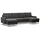 mebligo Eckcouch Textil 4-Sitzer Grau