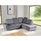werk2 Ecksofa WERK2 "Brindisi, Multifunktion, bequem & komfortabel, Breite 263cm, L-Form", grau, B:263cm H:105cm T:212cm, 95% Polyester, 5% Nylon, Sofas, Ecksofa, mit verstellbaren Kopfteilen, Bettfunktion & Bettkasten