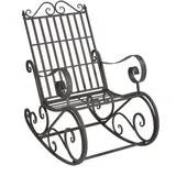 [en.casa] Schaukelstuhl Geraldton Metall 92 x 59 x 90 cm Grün