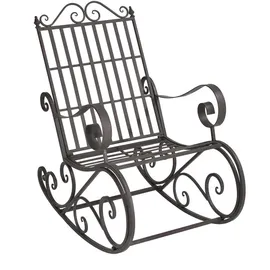 [en.casa] Schaukelstuhl Geraldton Metall 92 x 59 x 90 cm Grün