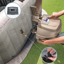 Intex PureSpa Chevron Deluxe Square 211 x 71 cm Creme