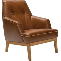 TOM TAILOR HOME Sessel »COZY«, im Retrolook, mit Kedernaht und Knöpfung, Füße Eiche natur, braun