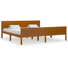 vidaXL Massivholzbett Honigbraun Kiefernholz 200x200 cm