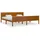vidaXL Massivholzbett Honigbraun Kiefernholz 200x200 cm
